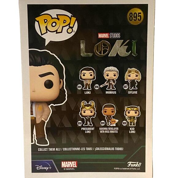 Loki FunkoPop 895 Original Box Marvel Studio Vinyl Bobblehead Figure Collectible - Picture 5 of 10